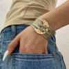 Star Print Leather Bracelet Jewelry Gift Boho Moon Braided Chunky Multilayer Wrap Wide Bangle Bracelets for Women - Image 1