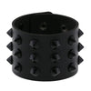Green Black Punk Spike Bracelet 90s Wide Leather Bracelets for Women Men Goth Girl Cuff Bangle Studded Wristband Jewelry - Image 2