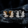 Titanium 16G Cluster Marquise CZ Tragus Helix Stud Conch Lobe Rook Cartilage Leaf Climber Flat Back Labret - Image 3