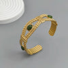 heavy metal sapphire gold-plated stainless steel women's bracelet, and rust-free, couple bracelet - Image 1