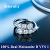 Ring Silver D Clarity Gold Plating Pass The Diamond Tester Gift Gra Twist Arm Double End Open Ring - Image 1