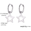 Simple Design Star Drop Earrings for Women Stainless Steel Gold Color Hoop Earrings Minimalist Jewelry Gift - Image 6