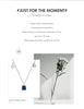 Modian Exquisite Square Blue Zirconia Pendant 100% 925 Sterling Silver Constellation Taurus Necklace Link Chain For Women Gift