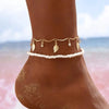 Boho Anklet Foot Chain Summer Bracelet Tassel Star Crystal Pendant Charm Anklet Sandals Barefoot Beach Foot Bridal Jewelry - Image 2