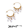 Baroque Simulated Pearls Drop Handmade Earrings for Women Stainless Steel Charm Chic Elegance Handmade Jewelry - Image 1