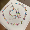 Colorful Zircon Square Chain Necklace Bracelet For Women Crystal Bead Clavicle Chain Wedding Party Jewelry Gift - Image 1