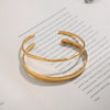 Versatile Stainless Steel Two Color Smooth Circle Bracelet Bangle Set For Women Jewelry Daily Wear - Image 5