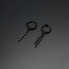 Jewelry Titanium Steel Punk Cool Men Women Ear Clip Stud Earrings Long Stick Pendant Hip Hop Drop Party Earring - Image 5
