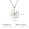 Flower of Life Sacred Geometry Necklace Stainless Steel Mandala Neck Chain Women Men Vintage Universal Spiritual Jewelry - Image 8