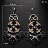 Luxury Designer Oversize Geometric Earrings Pendant Bridal Accessories Large Rhinestone Dangle Earrings Wedding Jewelry
