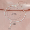 Dainty Chain Anklet with Cubic Zirconia Cross Pendant - Image 14