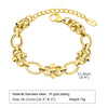 Chunky Stainless Steel Link Chain Bracelet in Gold-Tone - Image 12