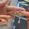 Simple and Elegant Square Cubic Zirconia Earrings Bling Yellow CZ Dangle Women Wedding Engagement Jewelry - Image 36