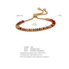 Colorful Bling Cubic Zirconia Chain Stainless Steel Pull-out Bracelet Bangle Jewelry Party Gift - Image 5