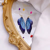 Fairy Clear Gradient Resin Simulation Wings Butterfly Rhinestone Flake Long Dangle Earrings for Women Casual Party Jewelry - Image 2