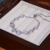Charm Female White Zircon Stone Bowknot Bracelet Cute Silver Color Adjustable Wedding Jewelry For Women - Image 2