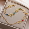 7 Chakra Colorful Zircon Anklet Women Stainless Steel Gold Color Leg Ankle Bracelet Amulet Meditation Yoga Jewelry Gift - Image 6