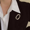 Stainless Steel O Shape Brooches for Women Geometric Gold Silver Color Metal Brooch Pin Unisex Light Jewelry - Image 3