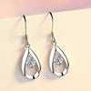 Zircon Water Drop Earrings For Women Silver Color Long Dangle Hanging Earring Female Wedding Ear Jewelry Gift - Image 23