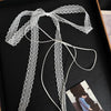 2 Pcs Retro Lace Ribbon Bow Neckband Women Simple Double Layer Long Tassel Necklace Versatile Neck Ornament Accessories - Image 8