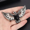 Retro Zircon Inlaid Eagle Brooch Charm Women's Brooch Jewelry Accessories Party Gift - Image 7