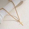 Stainless Steel Simple Gold Men's and Women's Jewelry Necklace Pendant, Suitable for Men's and Women's Daily Wearing Ne - Image 1