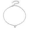U7 Silver Anklets for Woman Infinity Moonstone Evil Eye Butterfly Star Heart Ball Rolo Chain Ankle Bracelet Jewelry - Image 14