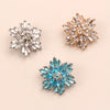 Three Layer Zircon Inlaid Mini Snowflake Brooch Small Buckle Pins Badges Jewelry - Image 1
