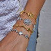 Sun Pendant Bracelet Gold Color Plated Stainless Steel Star Moon Stackable Bracelet Women's Accessories - Image 3