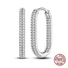 Silver Colorful Zirconium Sun Earrings Square Large Hoop Earrings Women Female Party Earring Jewelry - Image 12