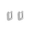 Minimalist Geometric Square Crystal CZ Big Huggies Hoop Earrings for Women Gold Color Metal Wedding Jewelry Gift - Image 11