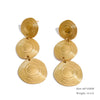 Stainless Steel Round Hollow Drop Earrings for Women Prevent Allergy Metal Daily Casual Minimalist Jewelry Gift Pvd Plated - Image 14