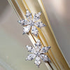 Cubic Zirconia Christmas Snowflake Stud Earrings for Women Shiny Crystal Flowers Earring Christmas Year Gifts - Image 14