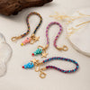gold-plated stainless steel fish and starfish charm colorful woven rope bracelet, summer beach bohemian women's jewelry - Image 2