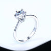 Adjustable Solitaire Rings for Women Bridal Classic Silver Color +Cubic Zirconia Wedding Engagement Marriage Ring Jewelry - Image 4