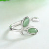 Silver Foliage Adjustable Rings For Women Girls Wedding Quality Jewelry Accessories Jewellery - Image 1