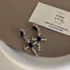 Yupsk Punk Black Crystal Stone Cross Drill Drop Earring for Women Girls Halloween Jewellery Statement Jewelry Gift - Image 4