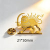 Persian Empire Lion Sun Pin Iran Brooch Vintage Persia Royal Emblem Stainless Steel Historical Persian Symbol Pin - Image 10