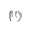 Crmya Unique Gold Silver Colors Cubic Zirconia CZ Tusk Ear Jacket Stud Earrings For Women Pave Double Spike Earring Jewelry - Image 6