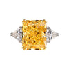 Geometric Big Square Stone Rings For Women Silver Color Charm Pink Yellow Zircon Wedding Bands Index Finger Party Jewelry - Image 5