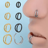 1pc 6-12mm 16G Steel Nose Ring Hoop Septum Clicker Double Layers Seamless Hinged Piercing Conch Daith Cartilage Earring - Image 1