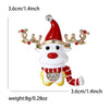Christmas Classic Rhinestone Reindeer Brooches for Women Unisex Enamel Animal Pins Office Party Friend Gifts Jewelry Accessories - Image 6
