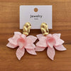 Bohemian Colorful Acrylic Flower Pendant Earrings For Women Girls Exaggerated Metal Petal Temperament Earrings Jewelry - Image 15