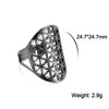 Eueavan Flower of Life Ring Stainless Steel Sacred Geometry Archangel Metatron Ring Adjustable Amulet Jewelry Gift - Image 22