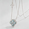Silver Lucky Four-leaf Clover Pendant Necklace for Women Delicate Choker Chain Wedding Party Engagement Jewelry - Image 4