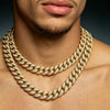 Miami Cuban Link Iced Out Chain Necklace For Men Heavy Duty Curb Bling Hip Hop Chains Jewelry 13MM Wide - Image 2