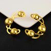 Indian Color Necklace Earrings Bracelet Ring Set Elegant Hollowed-out Gold Bead Bridal Wedding Jewelry Sets Party Gift - Image 5