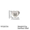 Carlidana High Polish Stainless Steel Silver Color 7 6mm Engraved Letter Alphabet Initial Perforated Heart Charm Accessories - Image 12