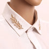 European and American Style Retro Golden Leaves Suit Collar Shirt Collar Pin Buckle Collar Clip Brooch Unisex Rhinestone Brooch - Image 3