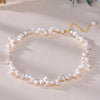Freshwater Pearls 6-7mm Irregular Interlaced Pearl Necklace Silver Chain Jewelry Gifts for Women - Image 1